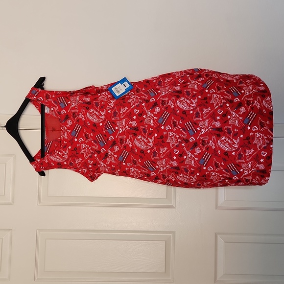 Columbia Dresses & Skirts - ✨️NWT Columbia Ladies PFG Omni-Freeze Red Fishing Design Lightweight Dress XXL